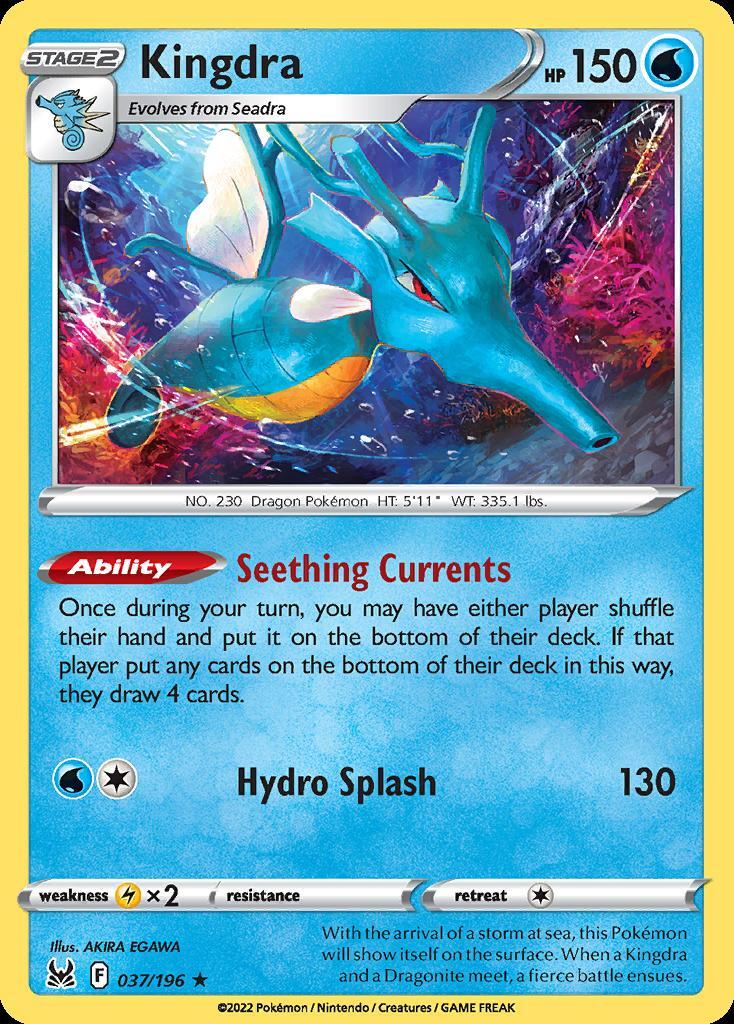 Pokemon Kingdra (37/217) Lost Origin LP REVERSE HOLO