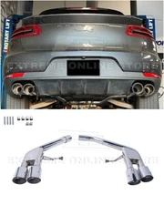14-Up Porsche Macan S Turbo GTS Stainless Steel Muffler Delete Axle Back Exhaust