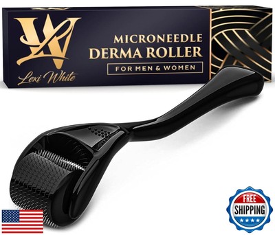 Derma Roller for Skin, Hair and Beard   Women and Men Titanium Microneedling 