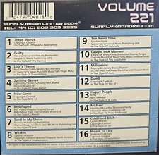 SF221   SUNFLY KARAOKE CDG VERY RARE, NOT SOLD IN THE USA LOT UK