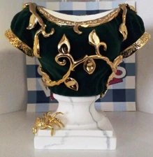 Bath & Body Works HEADLESS BUST 3-Wick Candle "Marble" Pedestal SPIDER Ivy GREEN