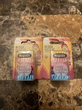 2 ~ Invisibobble Crayola HairLoveTech No-Ouch Hair Rings, 5 Ct per box