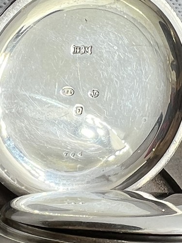 Raro reloj de bolsillo cronógrafo plateado. Muy bonito estuche limpio y movimiento - Imagen 5 de 11