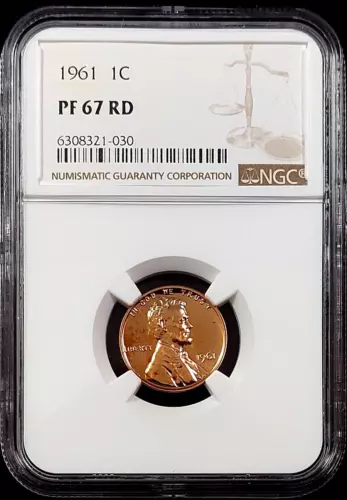 1961 Proof Lincoln Cent certified PF 67 RD by NGC! sku 21030
