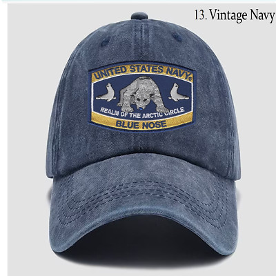 Custom Embroidered Hat U.S Navy Blue Nose, Veteran Cap, Trucker Hat, Gift Idea
