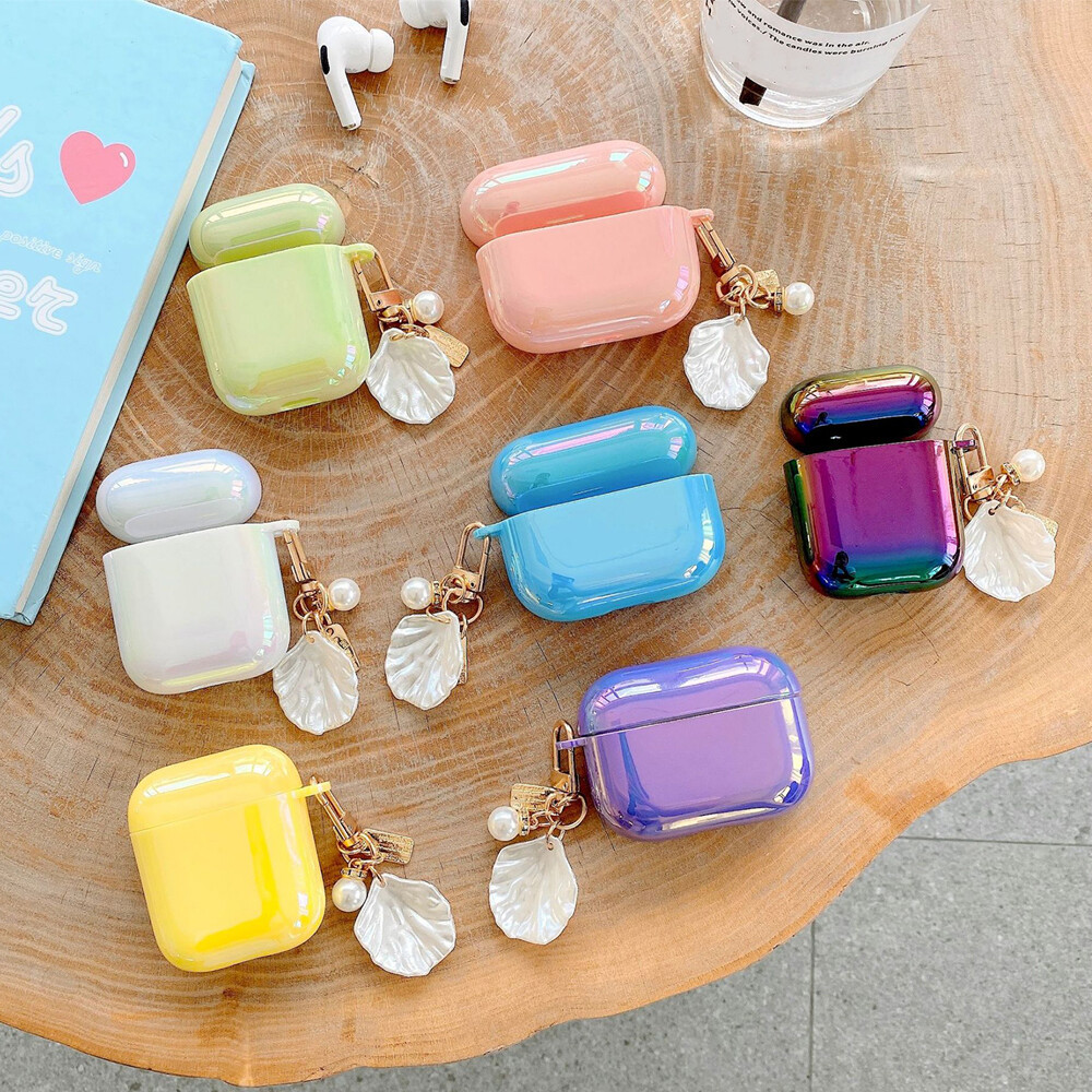 For Apple AirPods Pro 2/1 Case Cute Laser Gradient Hard Cover With