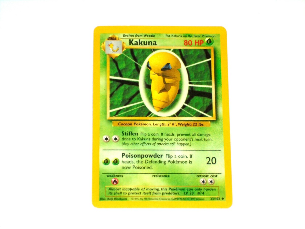 Kakuna 33/102 Base Set Common Pokemon Card | eBay