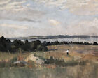 Vintage Countryside Landscape Painting Giclee Print on Fine Art Paper