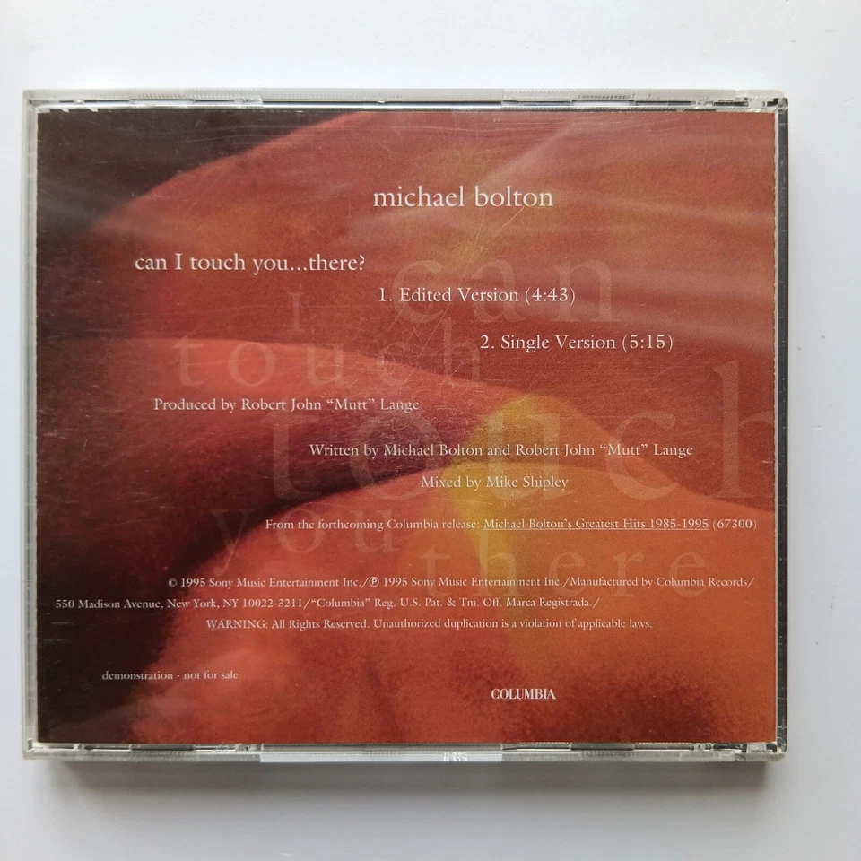 Michael Bolton, Can I touch you there? PROMO Single CD 1995 csk 7236 Columbia - Bild 2 von 3