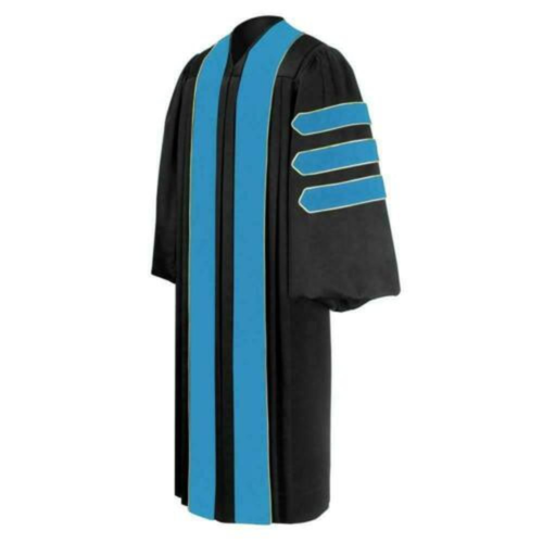 De lujo Doctorado Graduación Vestido de Terciopelo con Disfraz de Tubos de Oro A medida - Imagen 1 de 5