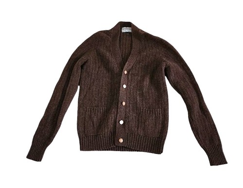 VTG 1960s McGregor Powder Snow MOHAIR Grunge Cobain Woven Olive