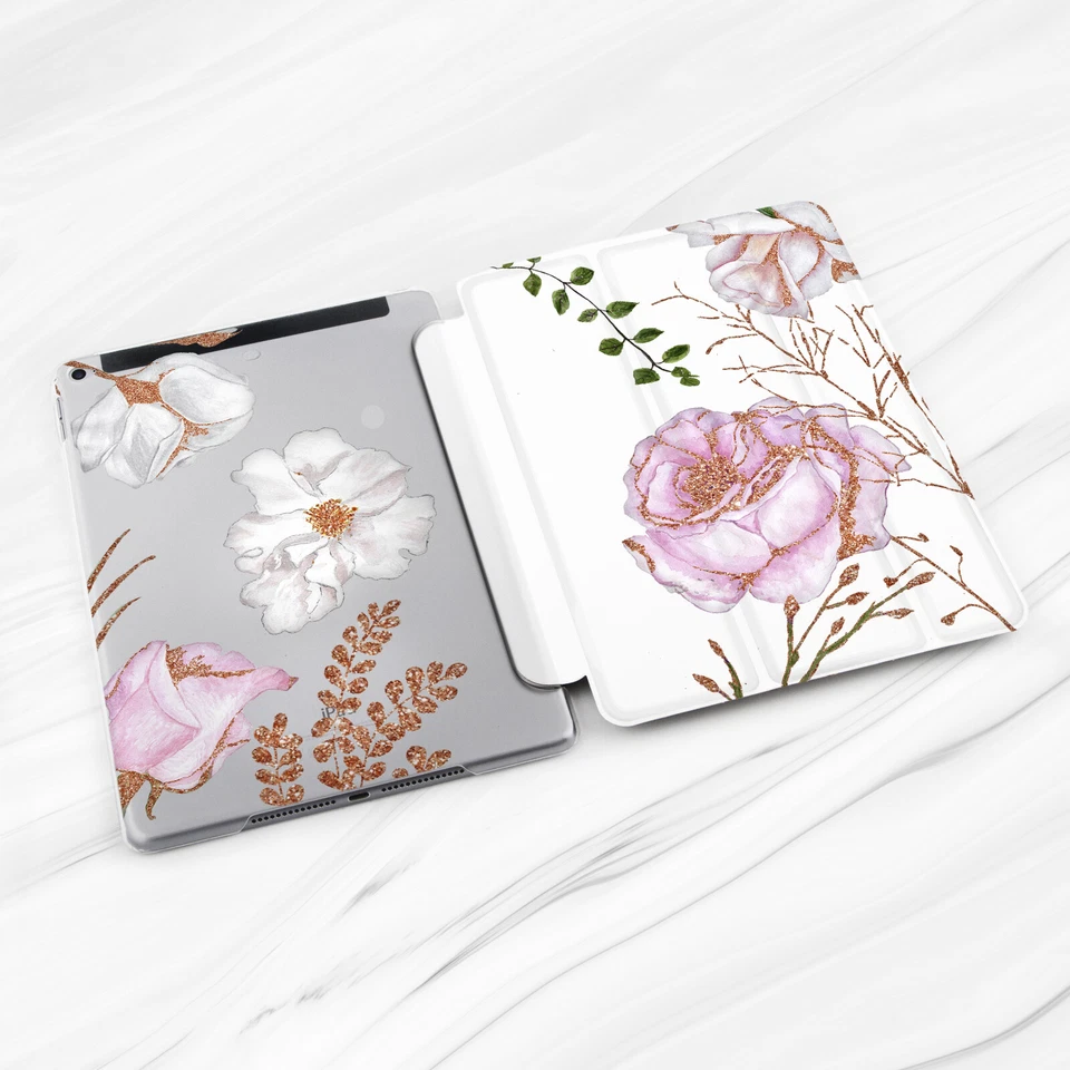 Nature Peony Wildflower Case For iPad 10.2 Air 3 4 5 Pro 9.7 11 12.9 Mini - Image 2 of 4