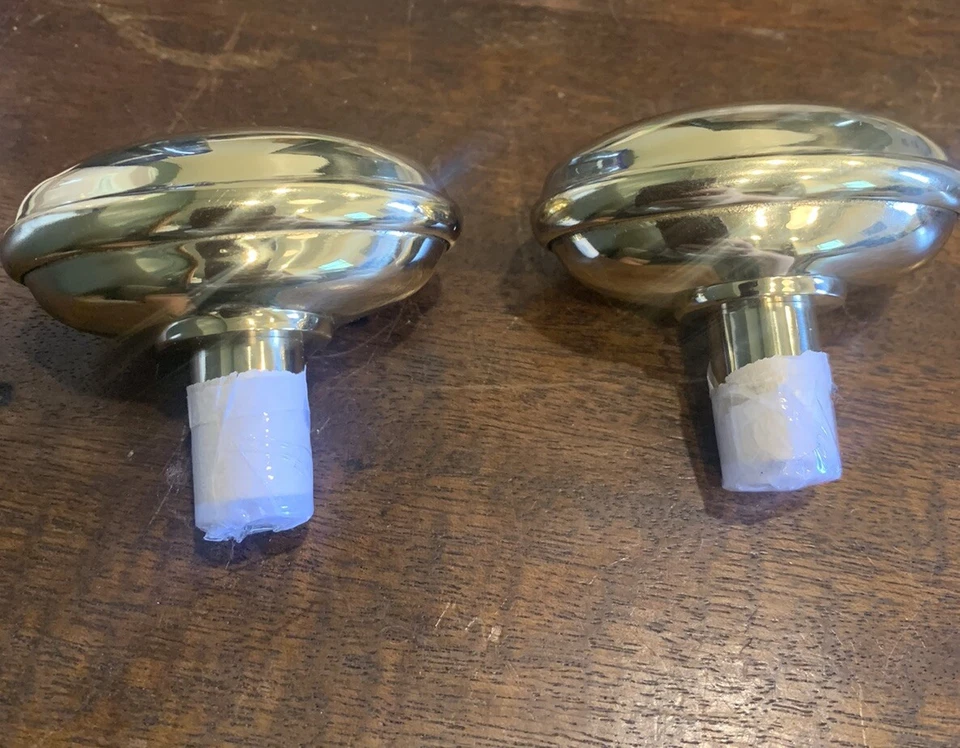 Nostalgic Warehouse Brass Pair Of Homestead Knobs Oval / Egg Knob - KNOBS ONLY - Image 3 of 4