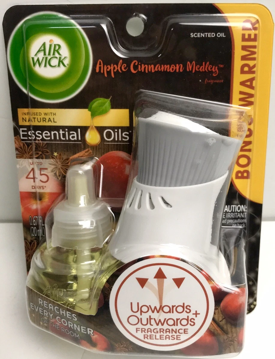 Air Wick Essential Oils Apple Cinnamon Medley With Bonus Warmer