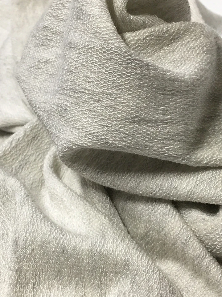 French terry Modal Spandex Knit Fabric Super Soft and full of drape Ash Gray - Image 3 of 4