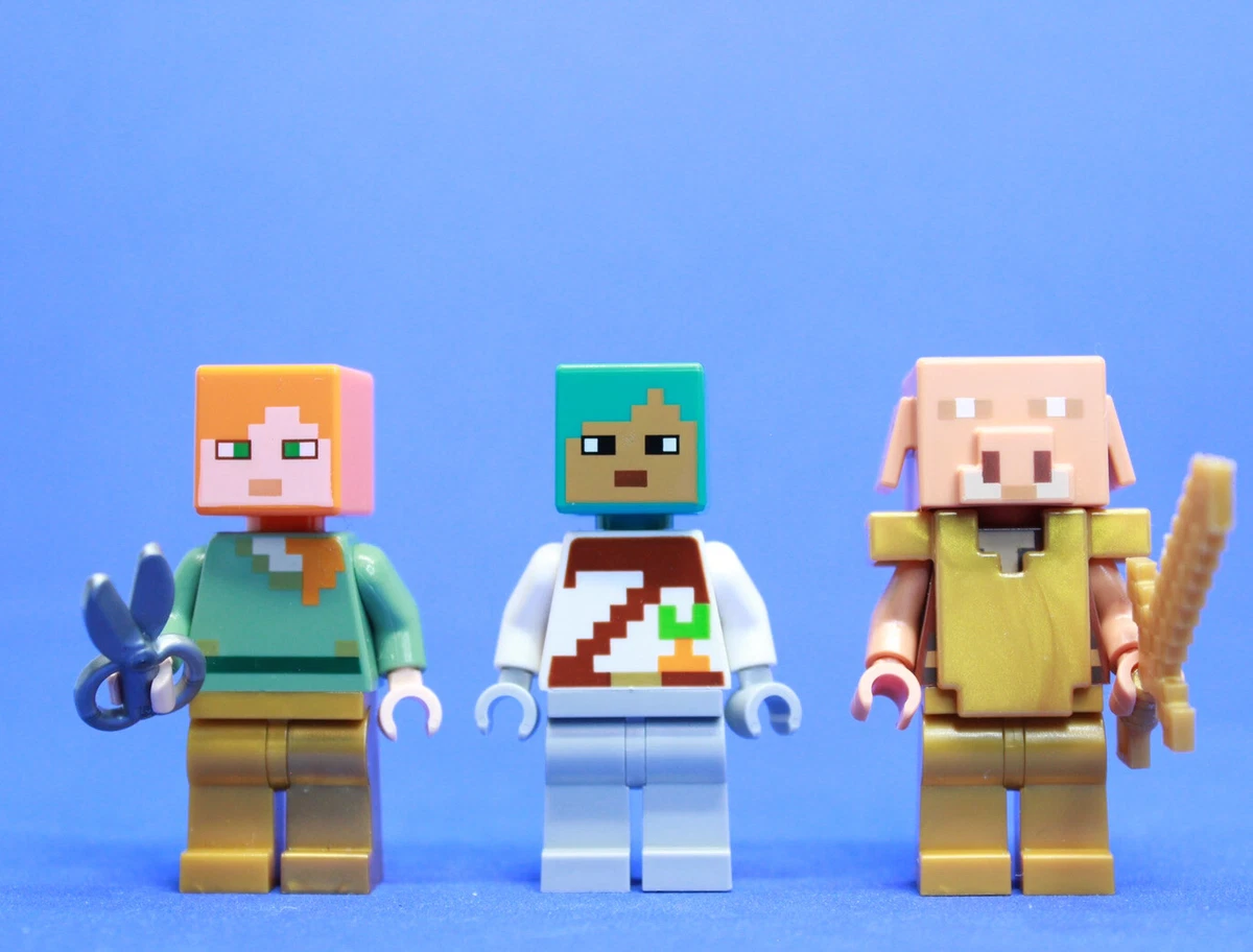 Lego Minecraft Alex Pearl Gold Tamer Piglin Pearl Gold armor CMF