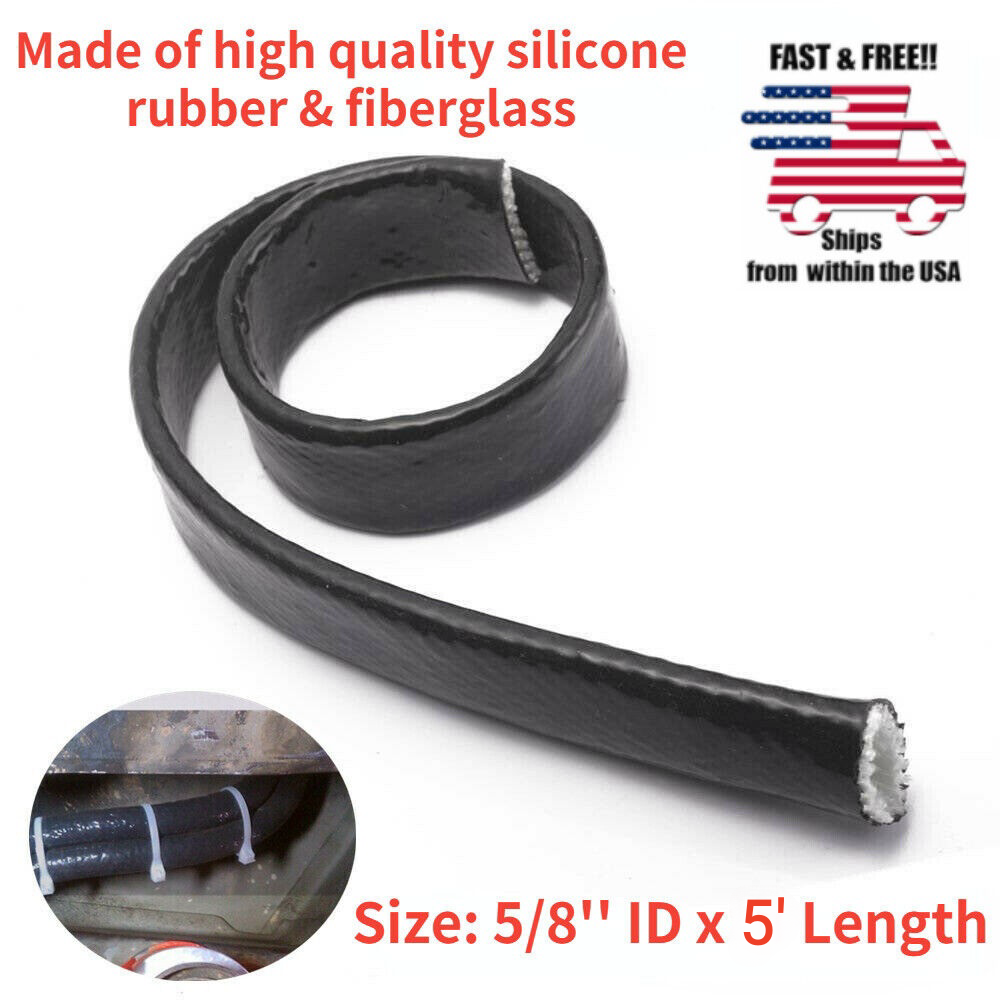 Manicotto Termico In Fibra Di Vetro 5ft (1,5m) Per Tubi Olio E Carburante – Protezione Al Calore 500°C – Adatto Per 12AN – BSTFLEX Rosso - Foto 4