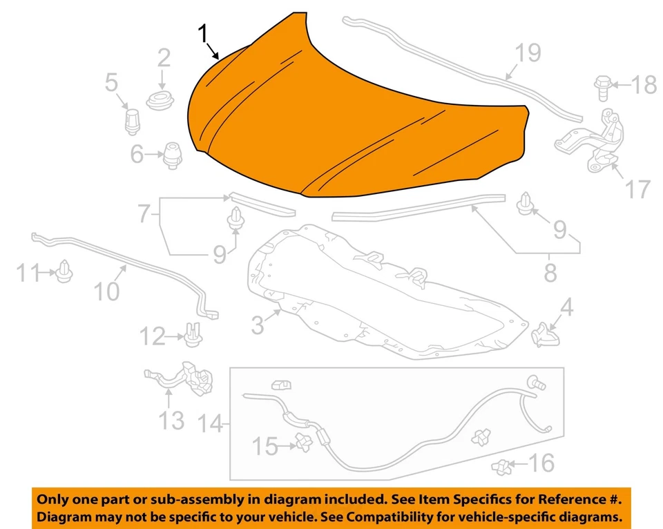 Used Hood fits: 2019 Honda Hr-v Grade A Foto 3 de 4