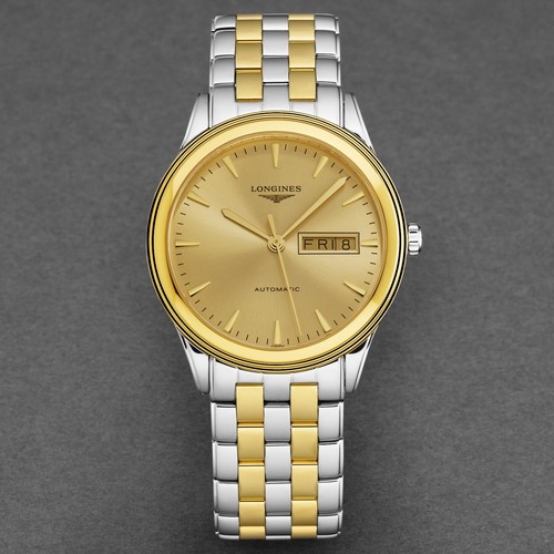 Reloj para hombre Longines L4.899.3.32.7 insignia automático esfera dorada - Imagen 4 de 4