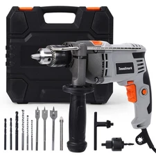 Towallmark 7.5-Amp Hammer Drill with Aluminum Alloy Housing, 1/2-Inch Corded