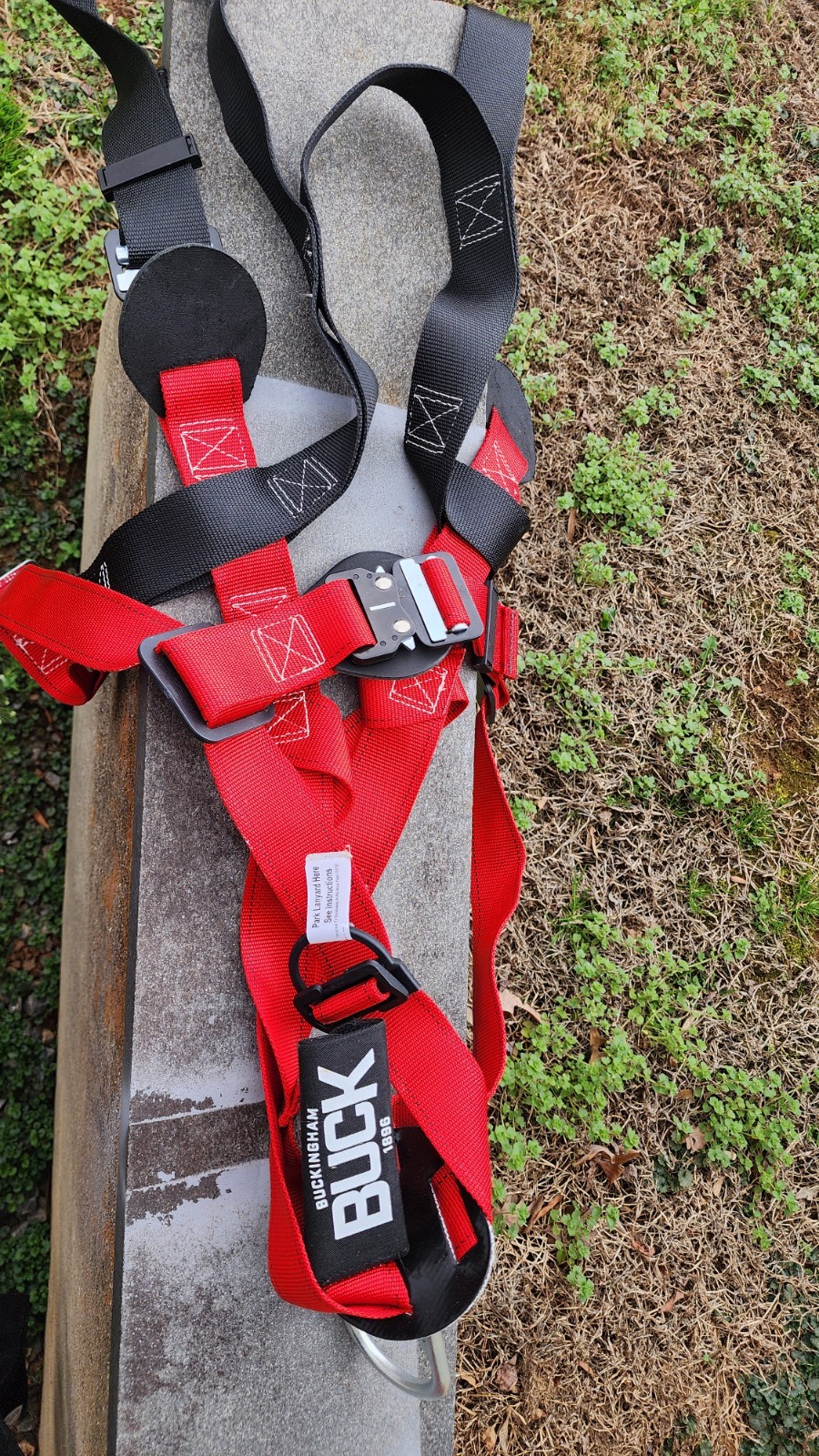 Buckingham Industrial Safety Harness Red & Black