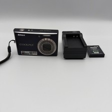 Nikon Coolpix S610 Gray 10MP Digital Camera w/ Battery, Charger - Works