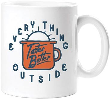 Gibbs Smith Everything Tastes Better Mug Durable Stoneware Stylish Outdoor 6290₽