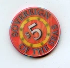 5.00 Chip from the Sovereign of the Seas Cruise Ship Royal Caribbean Cruise Line