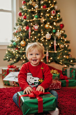 Jumping Beans Holiday Sweater Toddler Size 4T Snoopy  Woodstock Christmas Tree