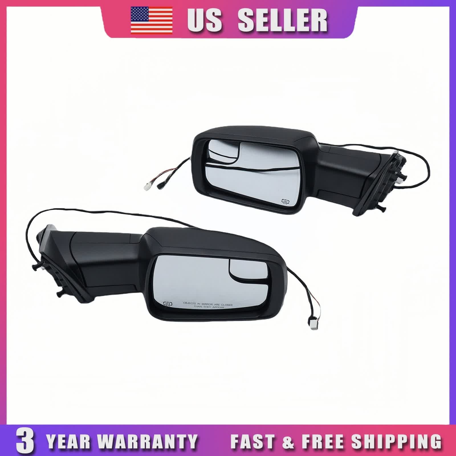 Mirrors w/Heated Turn Signal Left & Right Side For 2019-2024 Ram 1500 Pair thumbnail 22