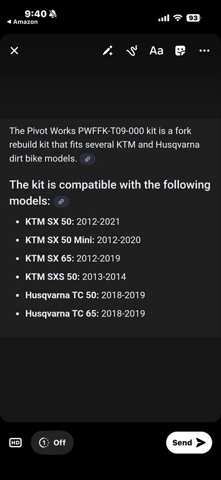 Fork Seal & Bushing Kit Pivot Works PWFFK-T09-000 - Image 3 of 3