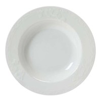 Set 12 Tiefe Teller Edera 23 Cm Aus Porzellan Weiß - Saturnia 48627