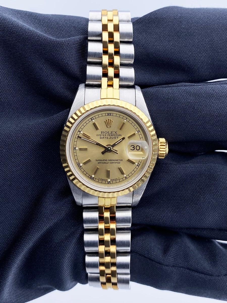 【美品】 ROLEX DATEJUST 69173 3コマ Rolex Datejust 69173 Champagne Dial Ladies Watch Box Papers | eBay