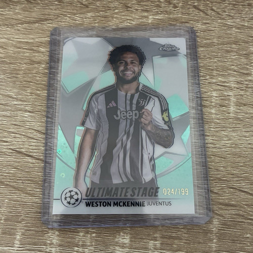 Topps UEFA Club Competitions 2025-26 Weston McKennie #US-42 Juventus Aqua /199