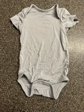 Kyte Baby Bamboo Short Sleeve Bodysuit Gray Size 0-3 Months