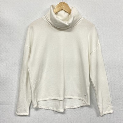 Apana Turtleneck Sweatshirt Women s S Long Sleeve Warm White Soft Active Lounge