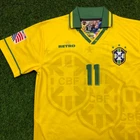 Brasil, Men's Retro Soccer Jersey, 1994, Romario #11 (Tallaje Grande)