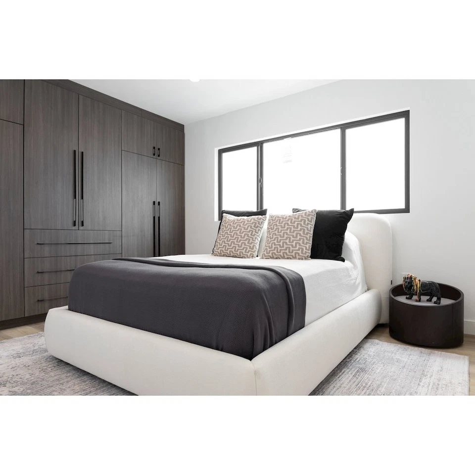 Modrest Liam - Cama tapizada moderna marfil Queen Foto 2 de 4