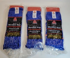 Set of 3 NCP 97207 MaxiPlus 24 oz Microfiber Loop-End Mop - Blue New