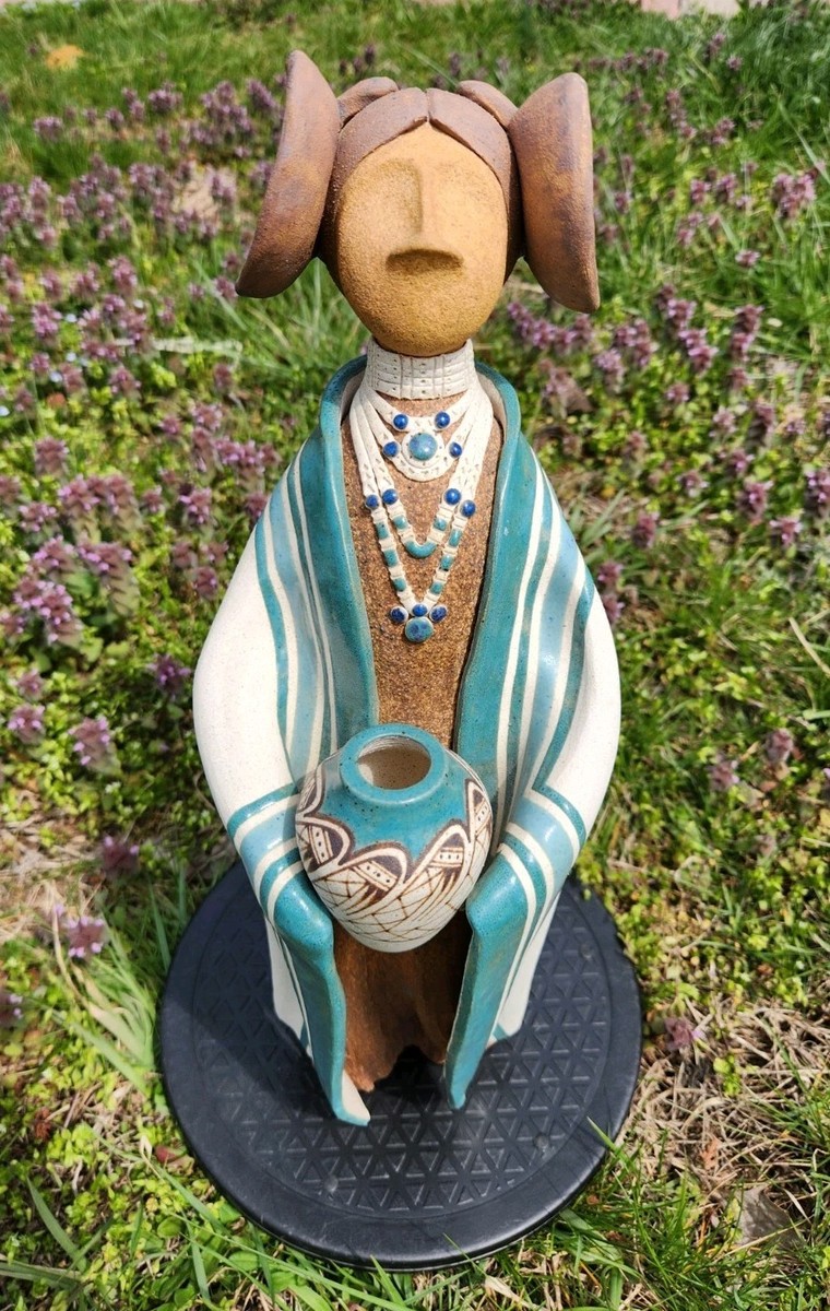1998 Terry L Slonaker Native American Pottery Sculpture Hopi