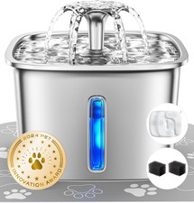 Innovation Award Winner Stainless Steel Cat Water Fountain, 95Oz/2.8L Automatic