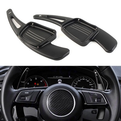 Schaltwippen Verlängerung Alu Schwarz Für Audi A3/4/5 S3/4/5 SQ5/7 Q2/3/5/7