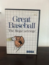 Great Baseball (SEGA Master System) Complete CIB Mega Cartridge