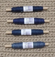 Thread Jute. 25 Yards Bobbin. Lace Weight. Blue.