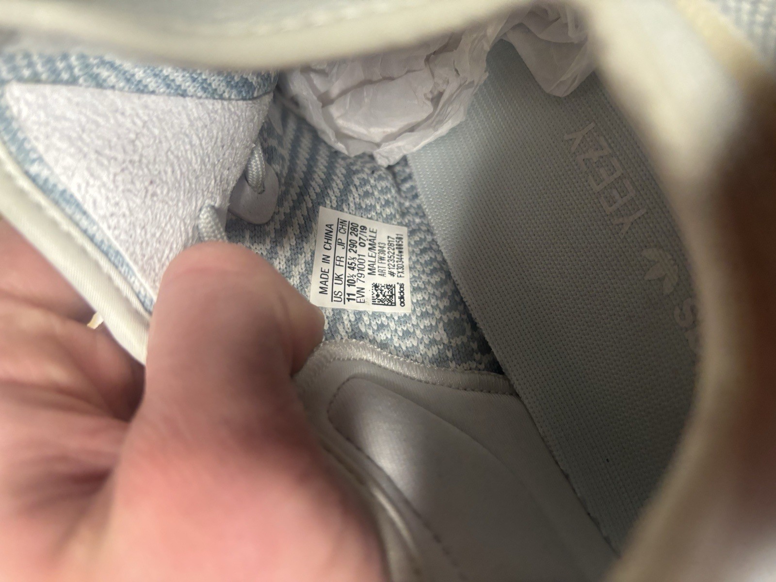 Size 11 - Adidas Yeezy Boost 350 V2 Cloud White Non-Reflective CLEAN 🧼 thumbnail 6