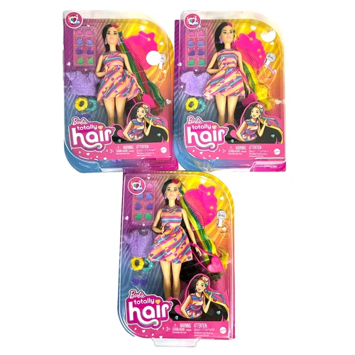 Barbie Totally Hair Fashion Doll with Heart Theme, Extra-Long Hair Accessories