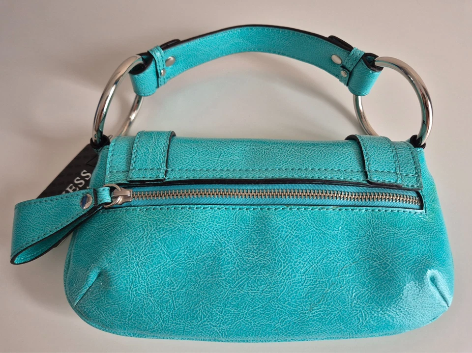 GUESS bolso mujer 'FIESTA' turquesa azul clutch nuevo con etiqueta - Imagen 4 de 4