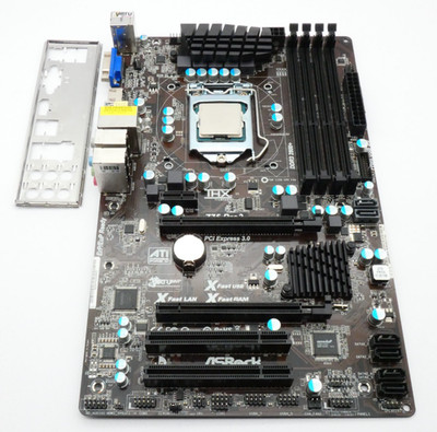 ASRock Z75 Pro3 Sockel 1155 mit Intel i5 3550 CPU + IO Shield