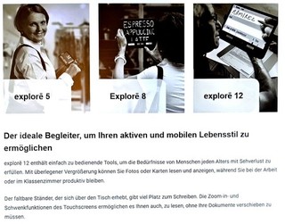 Bildschirm Lesegerät für Sehbehinderte