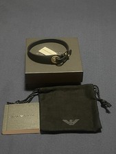 Armani Mens Genuine Leather Bracelet New Unworn